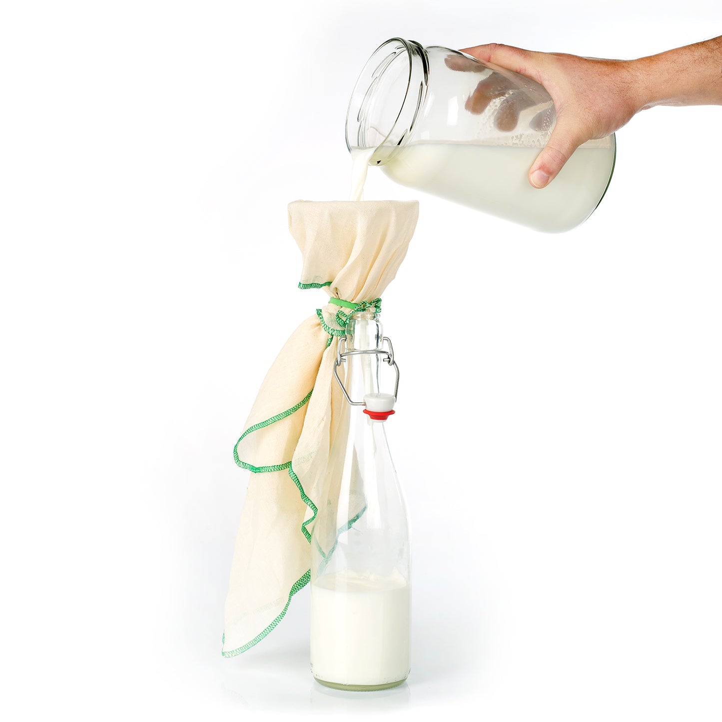 Tarros De Cristal Grandes ( 3,85 litros) con Muselinas, Ideal Para Kombucha, Kefir y Bebidas Fermentadas